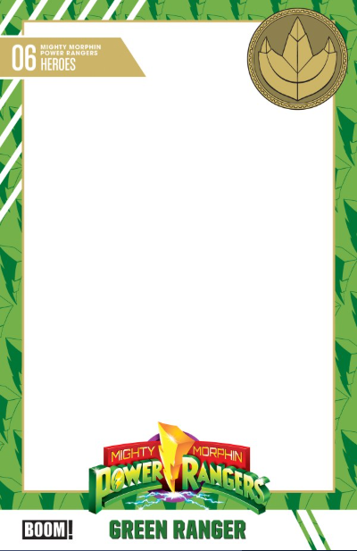 Mighty Morphin Power Rangers #6 Cover D Trading Card Blank Variant