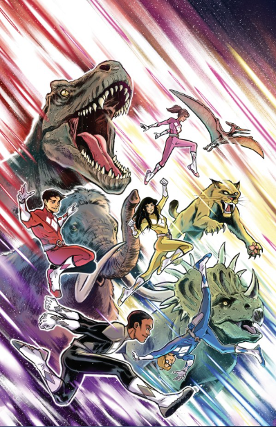 Mighty Morphin Power Rangers #6 Cover E Simona Di Gianfelice Foil Virgin Variant