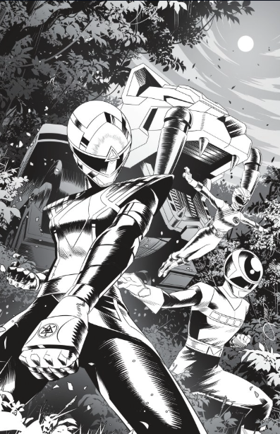 Power Rangers Unlimited #5 Cover J Alessio Zonno Black & White Virgin Variant