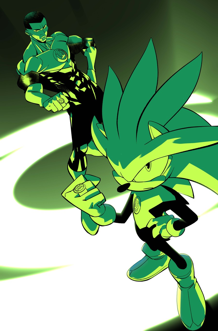 DC x Sonic the Hedgehog: Metal Legion #4 Cover C Daniele Di Nicuolo Variant