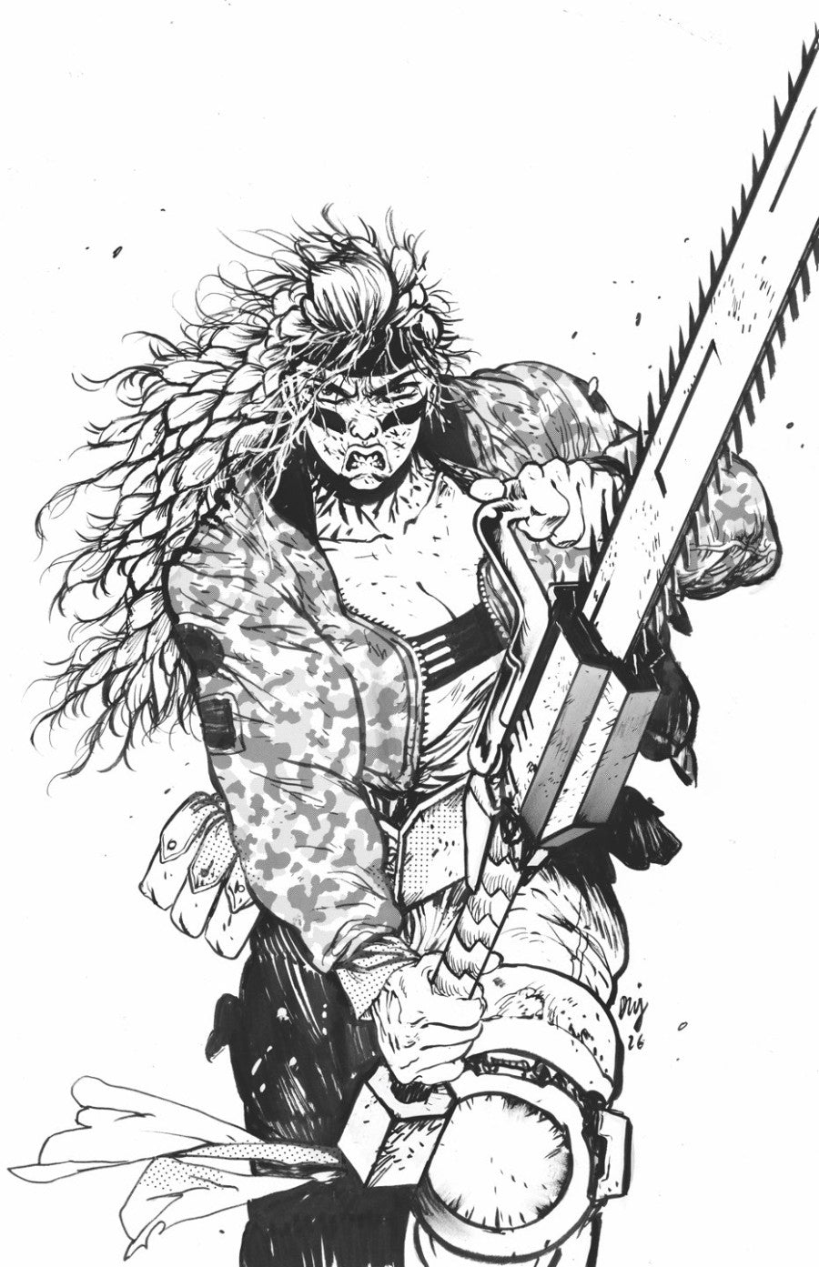 Chainkata #2 Cover D Daniel Warren Johnson Black & White Virgin Variant
