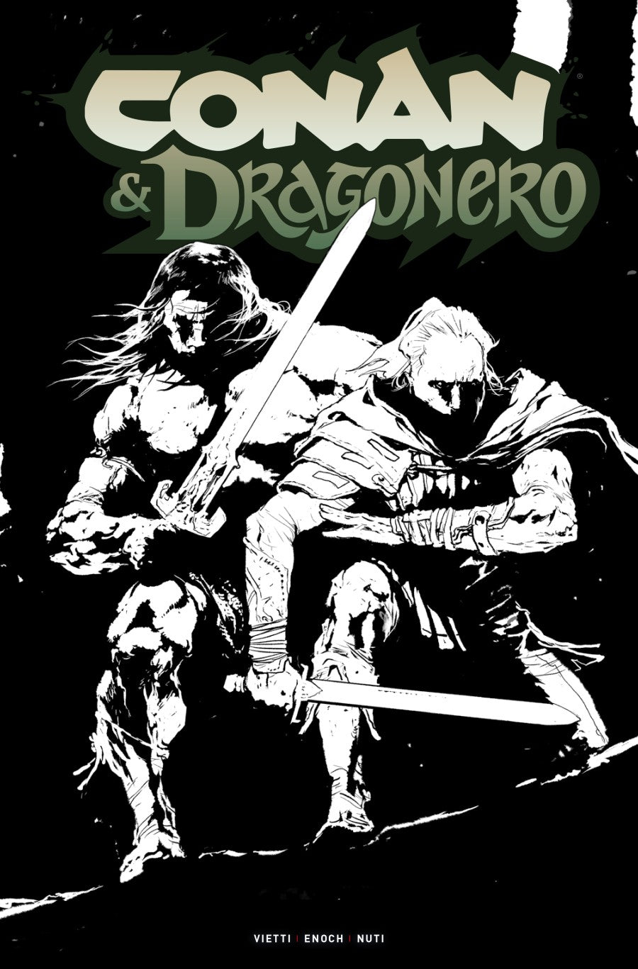 Conan & Dragonero #5 Cover D Stevan Subić Black & White Variant