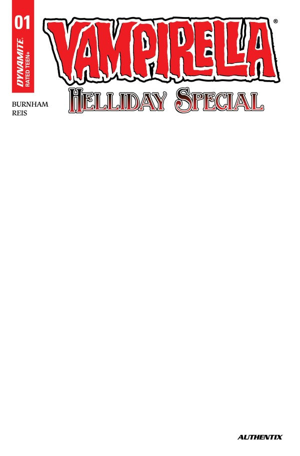 Vampirella Helliday 2026 Special #1 Cover D Blank Authentix Variant