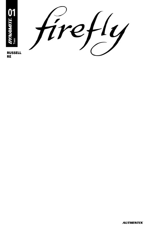 Firefly #1 Cover I Blank Variant