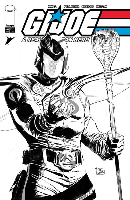 G.I. Joe: A Real American Hero #334 Cover B Lee Weeks Black & White Variant
