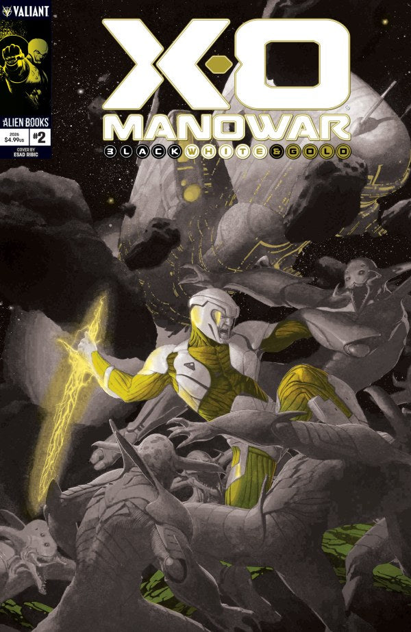 X-O Manowar: Black, White & Gold #2 Cover B Esad Ribić Black, White & Gold Variant