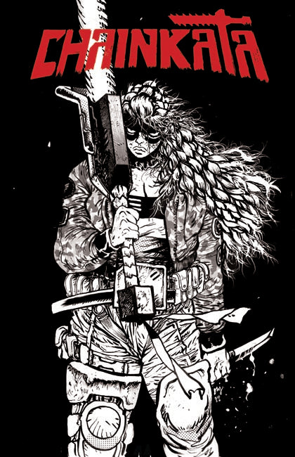 Chainkata #1 Cover B Daniel Warren Johnson Black & White Variant