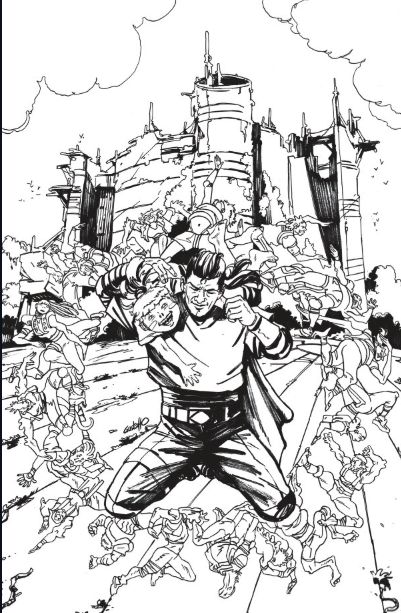 Power Rangers: Green #4 Cover J Gustaffo Vargas Black & White Virgin Variant