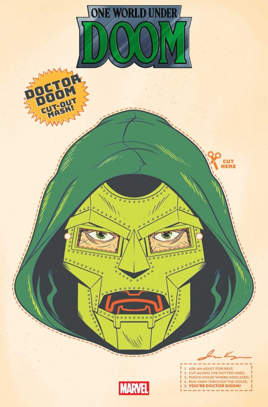 One World Under Doom #7 James Kerigan Retro Halloween Mask Variant