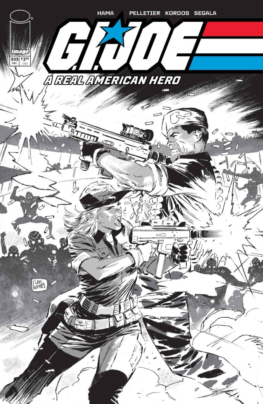 G.I. Joe: A Real American Hero #335 Cover B Lee Weeks Black & White Variant