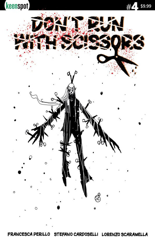 Don't Run with Scissors #4 Cover C Stefano Cardoselli Black & White Variant