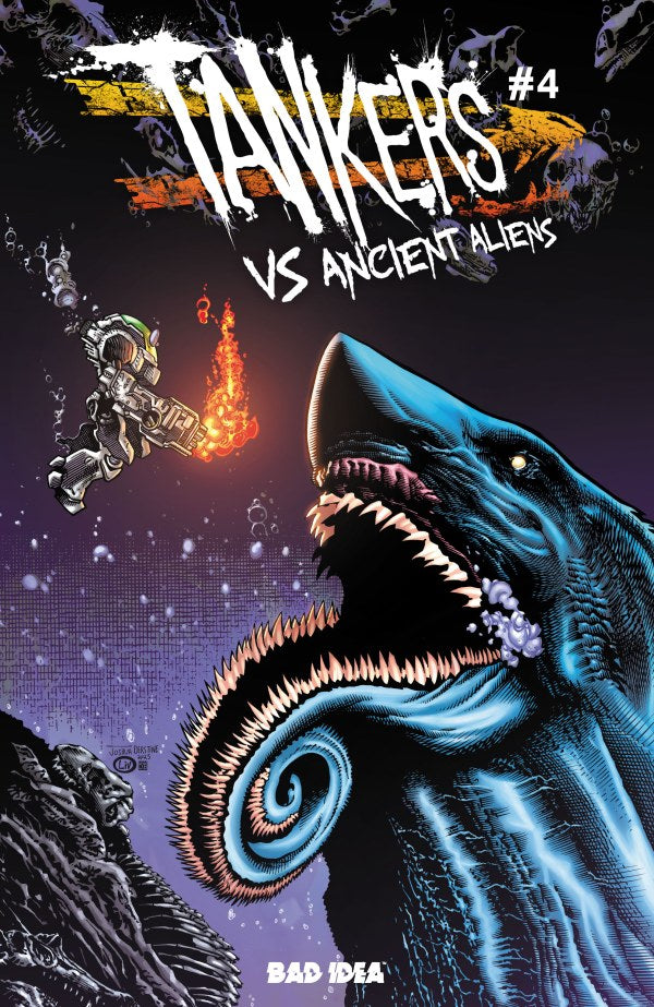 Tankers vs. Ancient Aliens #4 Cover B Joshua Derstine Variant