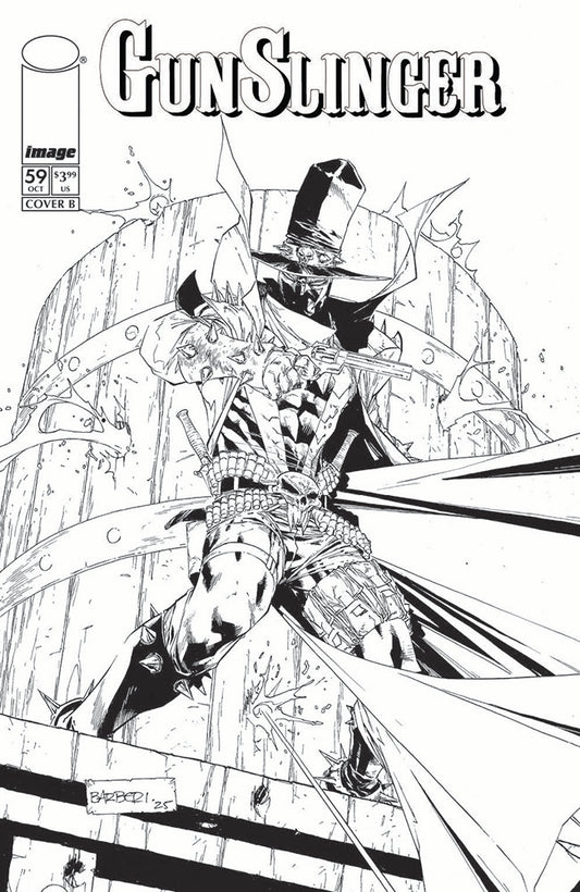 Gunslinger Spawn #59 Cover B Carlo Barberi Black & White Variant