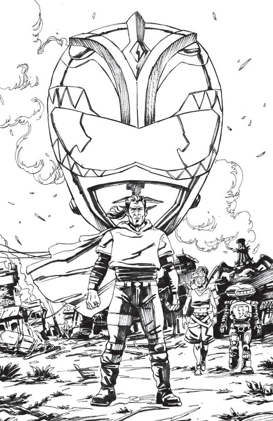 Power Rangers Unlimited #2 Cover N Gustaffo Vargas Black & White Virgin Variant
