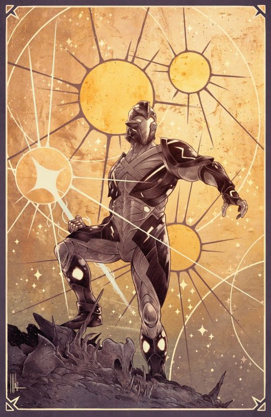 X-O Manowar: Black, White & Gold #3 Cover C Luca Merli Virgin Variant