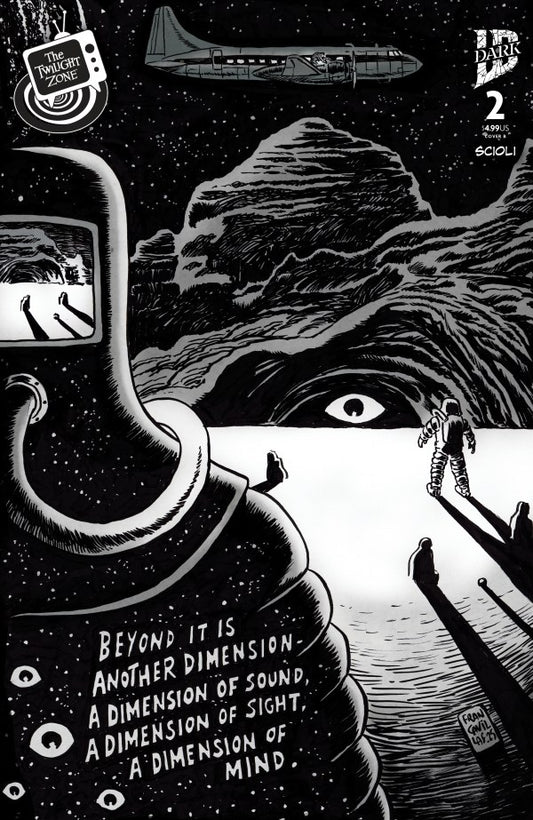 The Twilight Zone #2 Cover B Francesco Francavilla Black & White Connecting Variant