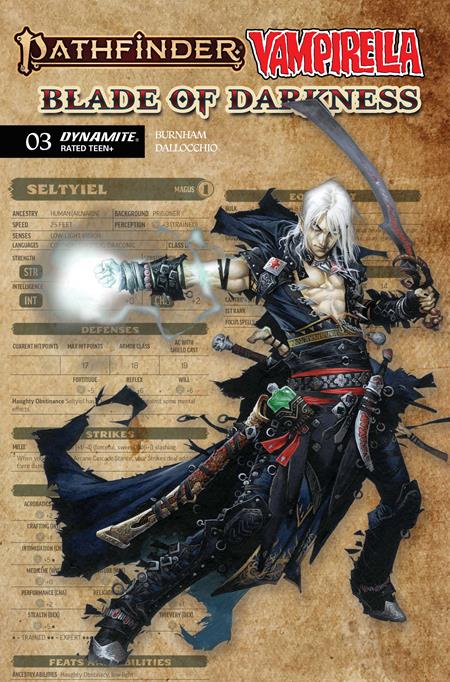 Pathfinder / Vampirella: Blade of Darkness #3 Cover C Wayne Reynolds Character Sheet Variant