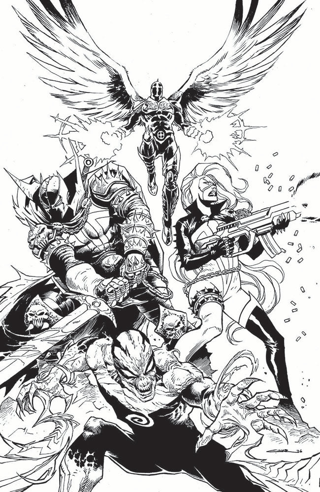 The Scorched #56 Cover B Yıldıray Çınar Black & White Virgin Variant