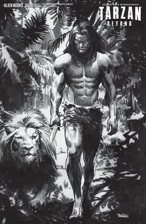 Tarzan Beyond #3 Cover D Dan Panosian Black & White Variant