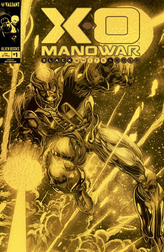 X-O Manowar: Black, White & Gold #1 Cover D Joe Quesada Gold Foil Variant