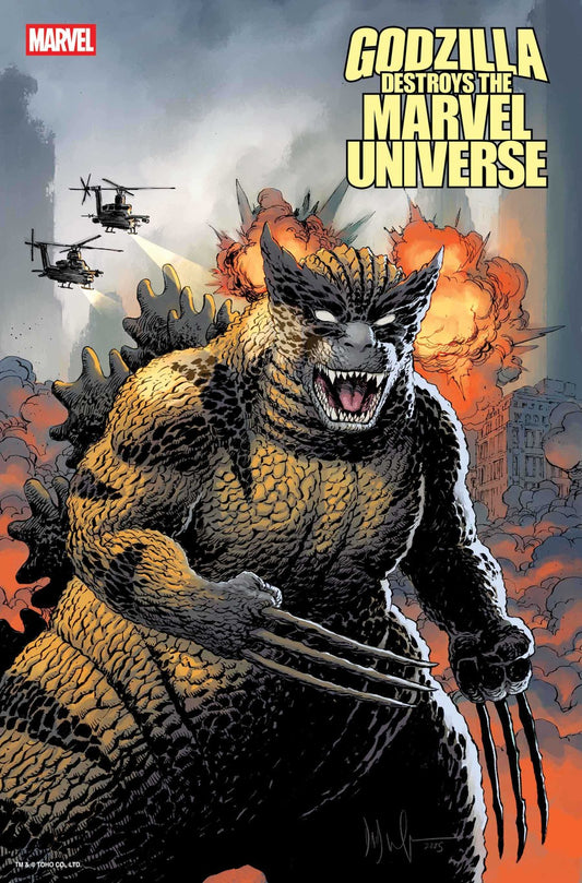 Godzilla Destroys the Marvel Universe #4 Dave Wachter Marvelized Wolverine-Zilla Variant