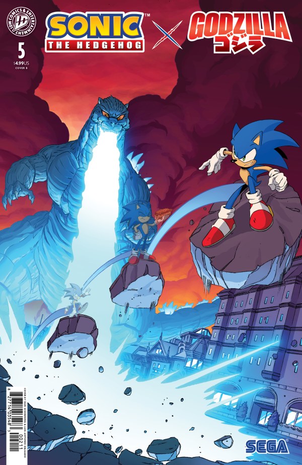 Sonic the Hedgehog x Godzilla #5 Cover B Dan Schoening Variant