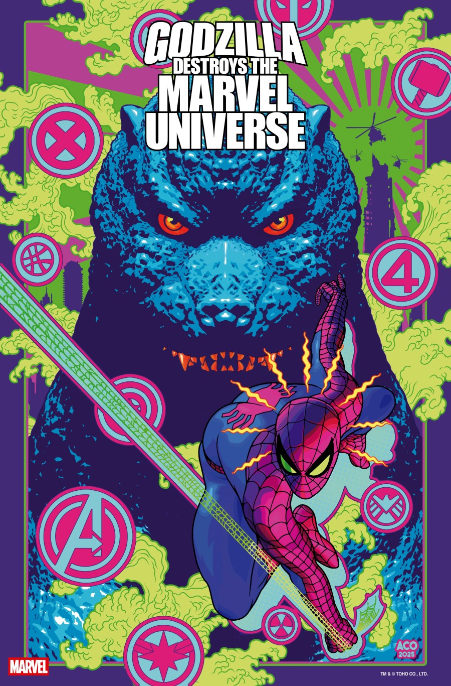 Godzilla Destroys the Marvel Universe #4 ACO Variant