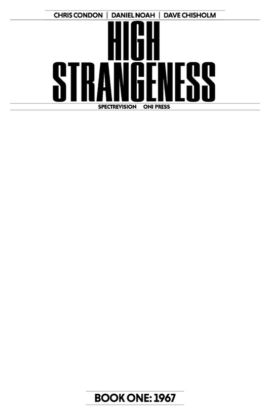 High Strangeness #1 Cover G Blank Variant