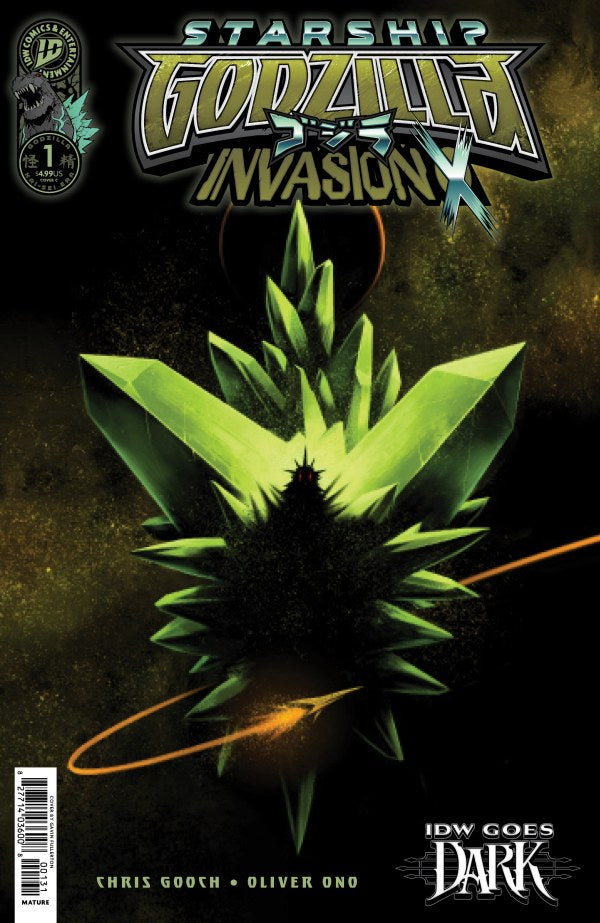 Starship Godzilla: Invasion X #1 Cover C Gavin Fullerton IDW Goes Dark Variant