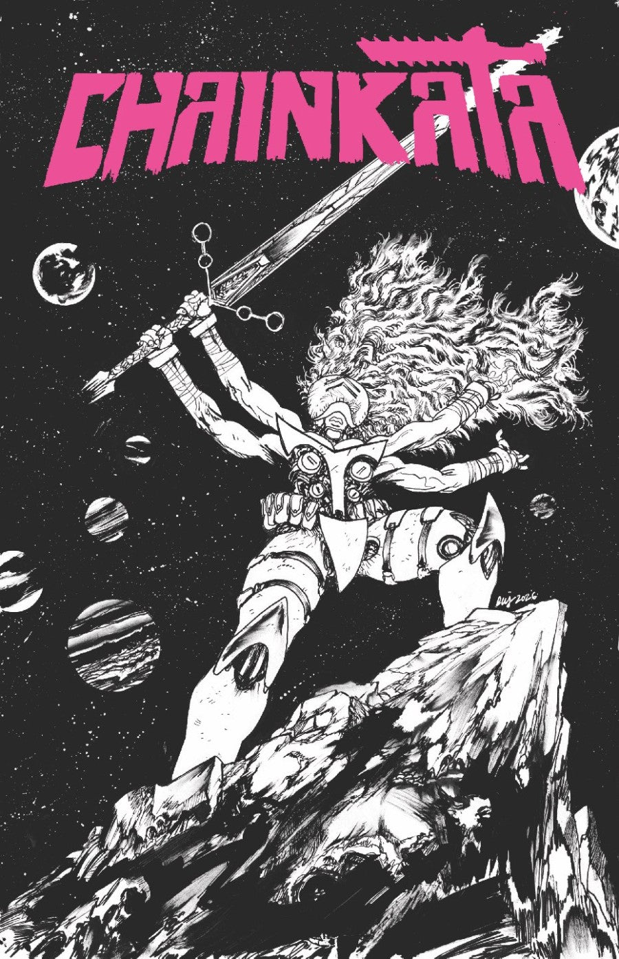 Chainkata #2 Cover B Daniel Warren Johnson Black & White Variant