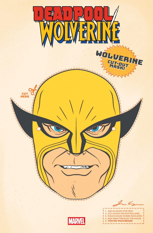 Deadpool / Wolverine #9 James Kerigan Retro Halloween Mask Variant