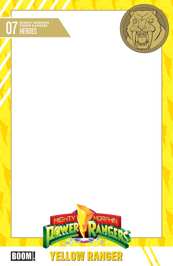 Mighty Morphin Power Rangers #7 Cover D Trading Card Blank Variant