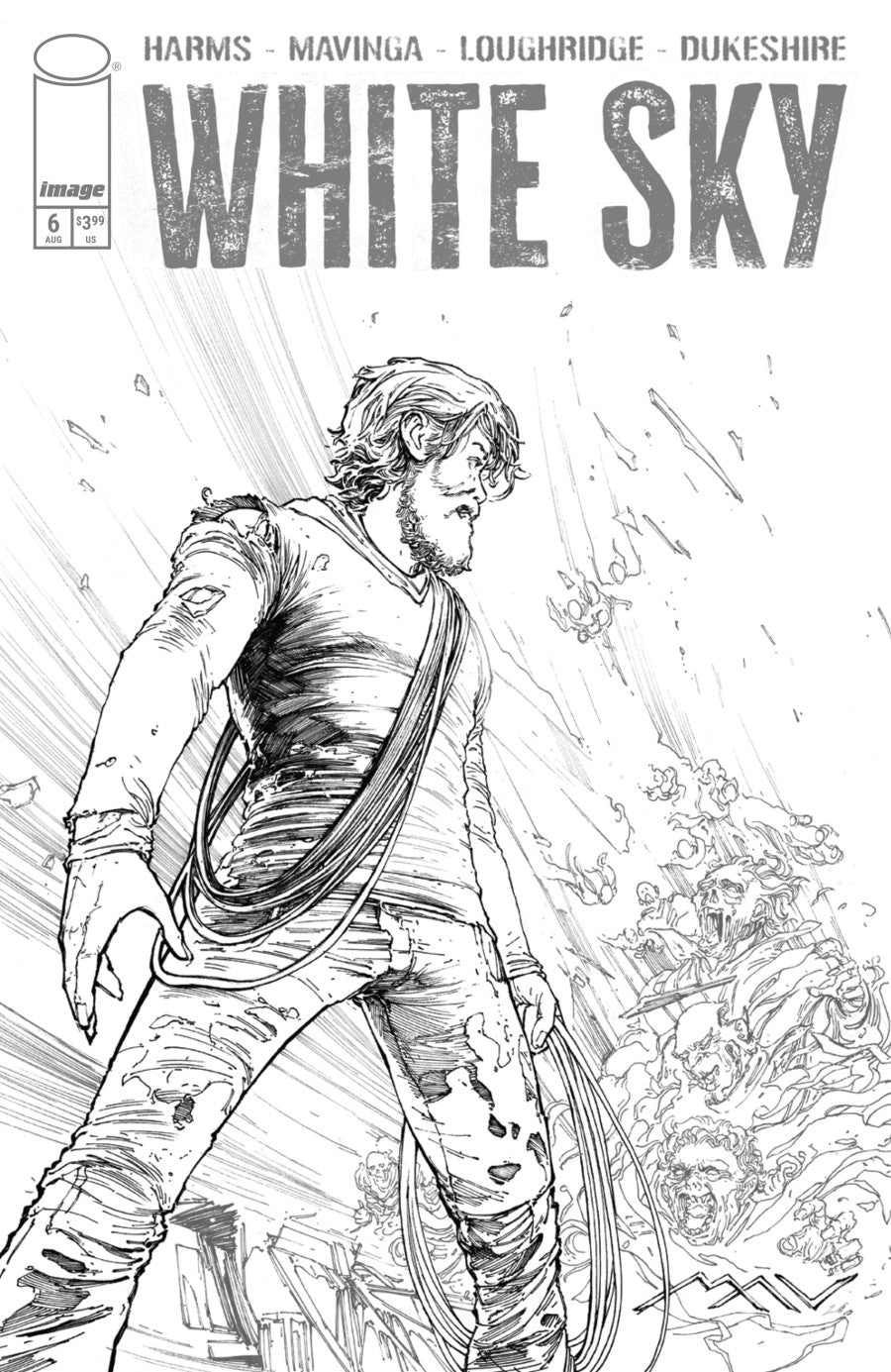 White Sky #6 Cover C J. P. Mavinga Black & White Variant