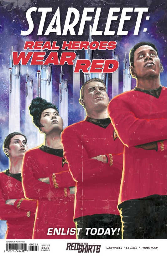 Star Trek: Red Shirts #3 Cover B J. K. Woodward Federation Recruitment Variant