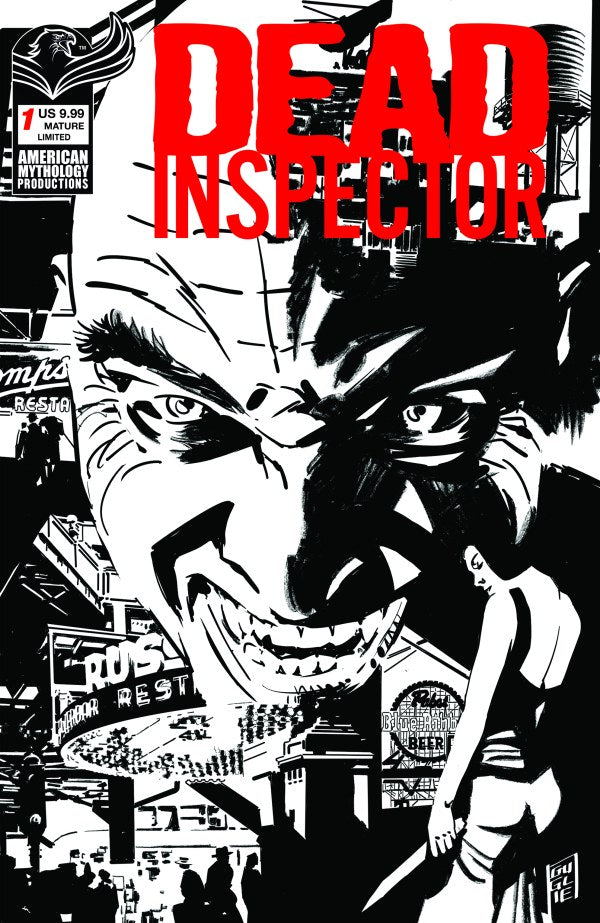 Dead Inspector #1 Cover C Simone Guglielmini Black & White Variant