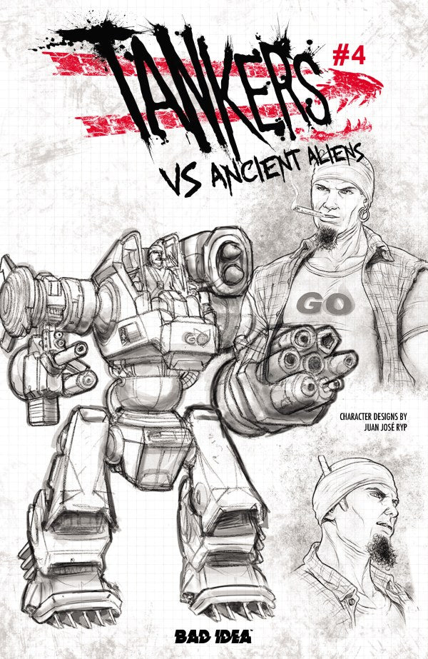 Tankers vs. Ancient Aliens #4 Cover C Juan José Ryp Design Variant