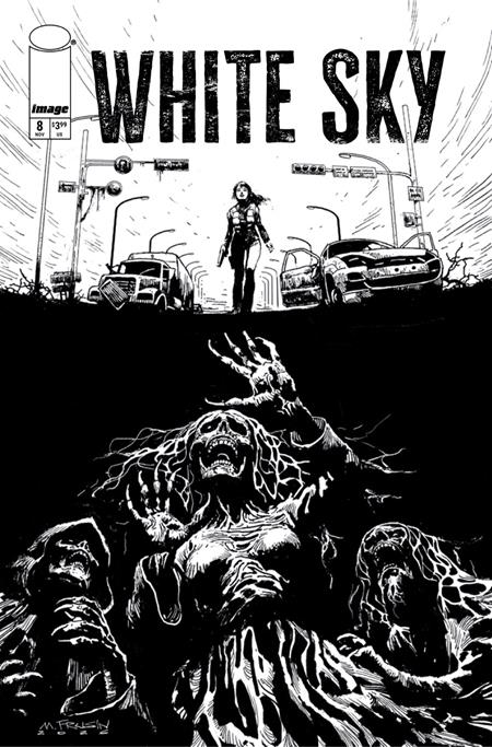 White Sky #8 Cover B Marcelo Frusin Black & White Variant