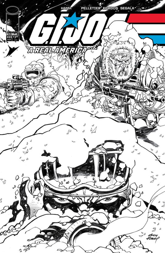 G.I. Joe: A Real American Hero #322 Cover B Andy Kubert Black & White Variant
