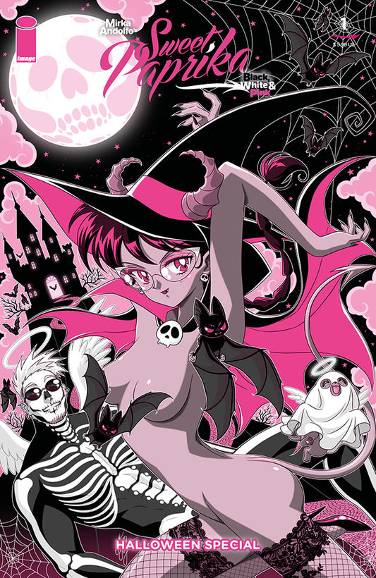 Mirka Andolfo's Sweet Paprika: Black, White, & Pink – Halloween Special #1 Cover C Marco Albiero Variant