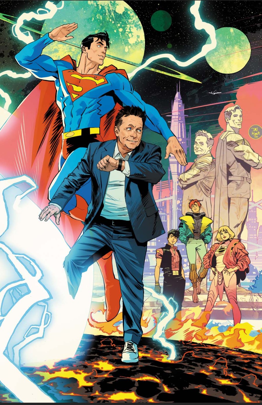 Legion of Super-Heroes #1 Cover H Dan Mora Michael J. Fox Cameo Variant