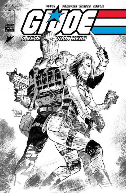 G.I. Joe: A Real American Hero #333 Cover B Lee Weeks Black & White Variant