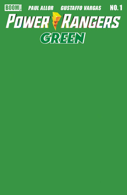 Power Rangers: Green #1 Cover E Green Blank Variant