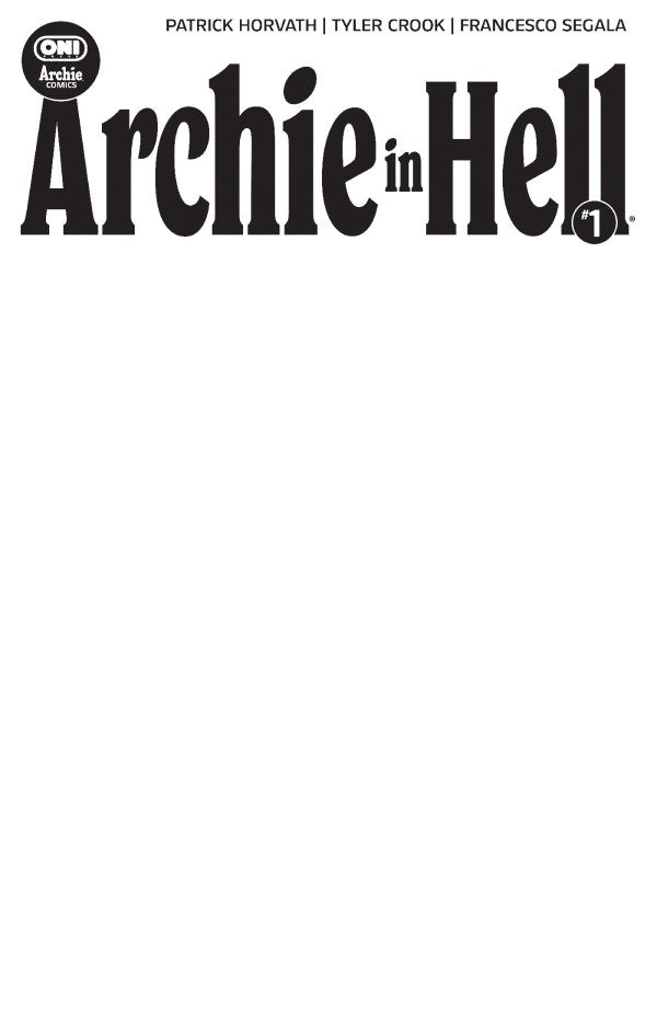 Archie in Hell #1 Cover E Blank Variant