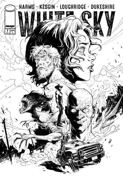 White Sky #7 Cover B Sumeyye Kesgin Black & White Variant