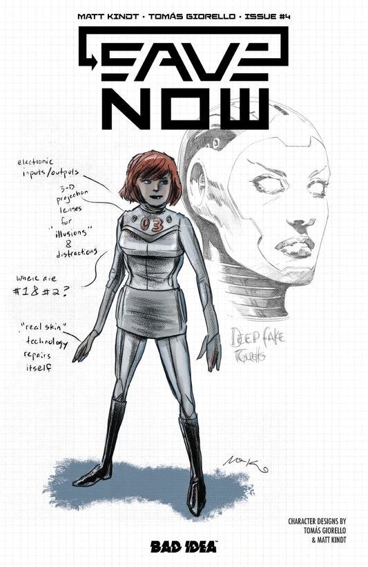 Save Now #4 Cover B Matt Kindt Character Design Variant