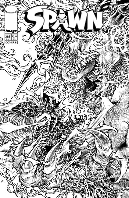 Spawn #381 Cover B Harvey Tolibao Black & White Variant