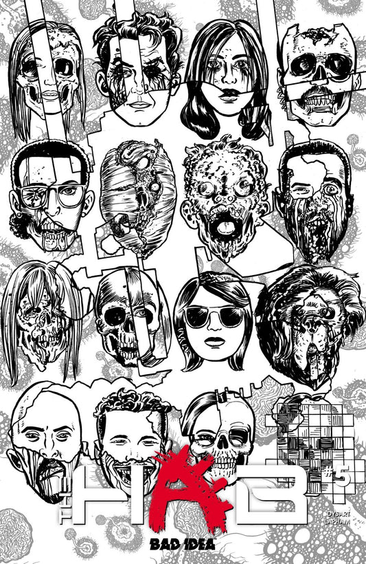 The Hab #5 Cover D David Lapham Bw Infected Skulls Variant